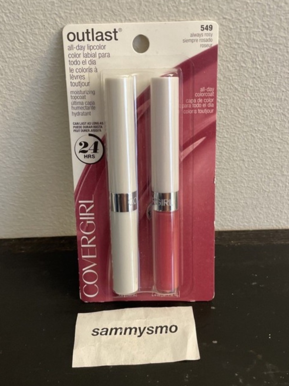 CoverGirl Outlast ALL DAY 24 Hour Lip Color & Gloss 549 Always Rosy